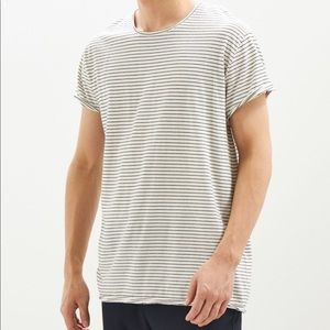 UO White Striped Short Sleeve Tee
